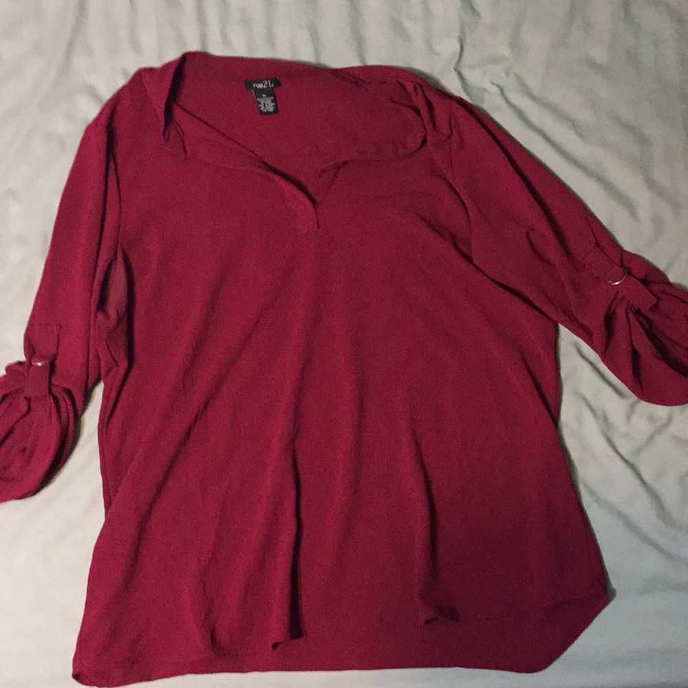 Burgundy blouse